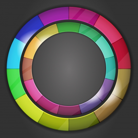 Glossy color circle with place for your textのイラスト素材