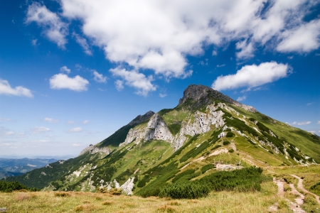 Summer mountain ridge - High Tatras, Slovakia, Europeの写真素材