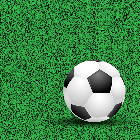 Soccer ball on the grass - vector illustrationのイラスト素材