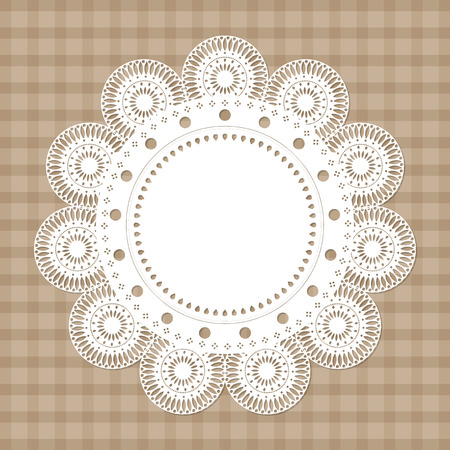 Lace on a squared background - vector illustrationのイラスト素材