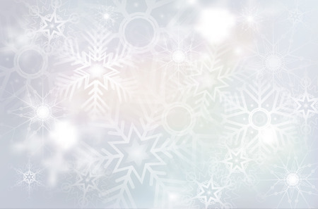 Christmas background with abstract snowflakes - vector illustrationのイラスト素材
