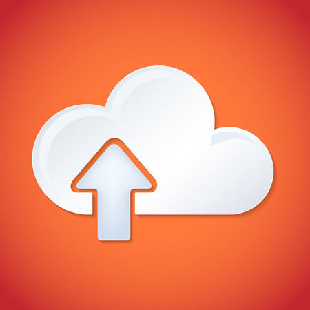Upload to cloud icon - vector illustrationのイラスト素材
