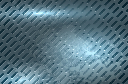 Shiny blue metal grungy grid background - vector illustrationのイラスト素材