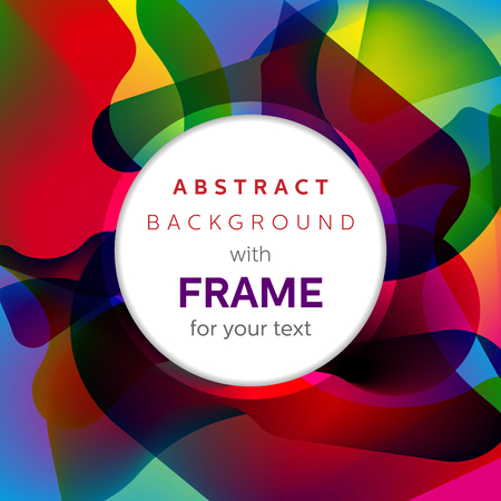 Abstract colorful background with white circle place for your text - vector illustrationのイラスト素材