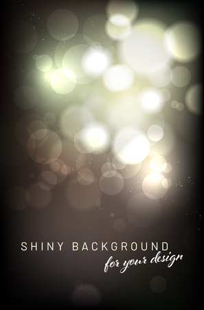 Abstract vertical shiny background with blurred bokeh lights and copy space - vector illustrationのイラスト素材