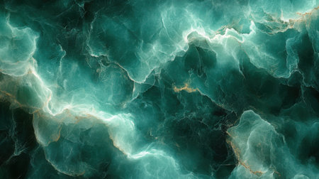 Abstract green marble background with swirling white veins for luxury natural conceptsの素材