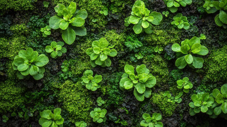 Mossy green organic texture with natural variations for earthy, grounded compositionsの素材
