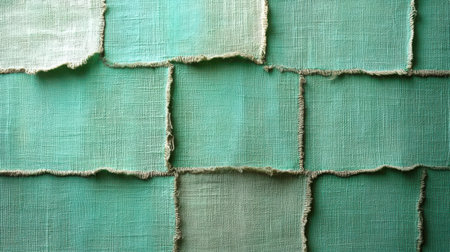 Mint green textured surface with subtle linen weave pattern for fresh, clean aestheticの素材