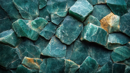 Jade green stone texture background with natural mineral patterns for healing themesの素材