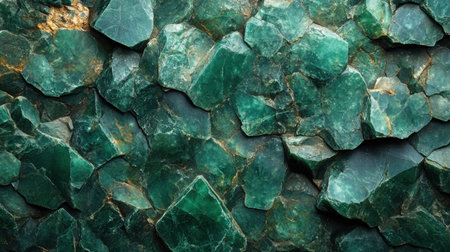 Jade green stone texture background with natural mineral patterns for healing themesの素材