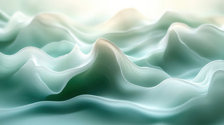 Seafoam green background with gentle wave-like patterns for aquatic or spa conceptsの素材