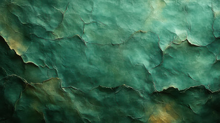 Vintage green parchment background with aged texture and slight yellow undertonesの素材