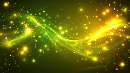 Abstract smooth green gradient background with subtle light flares and soft shadows, clean and modernの素材