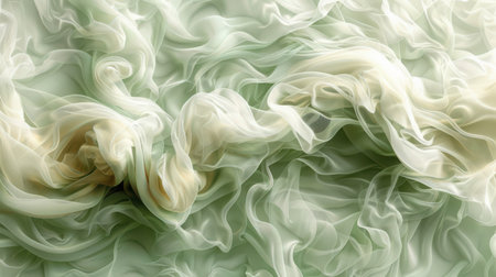 Green gradient mesh background with subtle light effects and modern smooth transitionsの素材