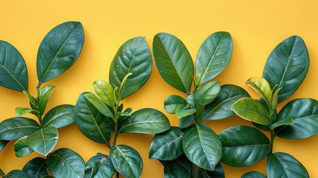 Vivid lime green background with smooth gradient transitions, simple clean backdrop for titlesの素材