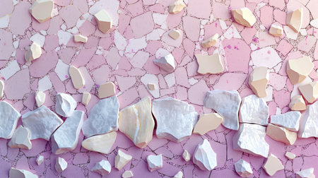 Trendy terrazzo seamless wallpaper in pale purple tones with scattered ivory and light blush marble chipsの素材