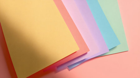 Paper mockup with subtle shadow gradients on smooth pastel background, modern aestheticの素材