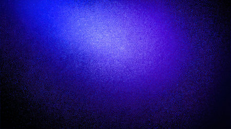 Dark blue to deep purple glowing gradient background with subtle grain and black noise texture, perfect for elegant poster or header designの素材