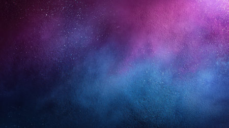 Moody glowing dark background featuring gradient blend of deep purple and midnight blue with fine textureの素材