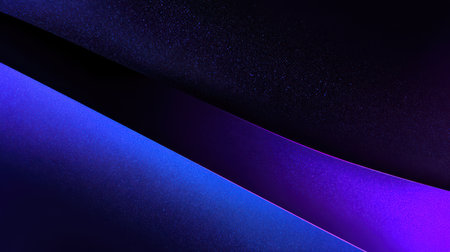 abstract dark blue and purple background with curved lines and copy spaceの素材
