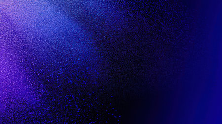Luxurious deep violet to cobalt blue gradient with glowing grainy noise overlay, elegant dark design backgroundの素材