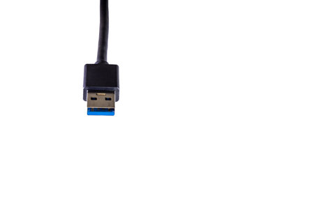 Cable with a plug into the USB socket, phone charger, damaged cable USB port
