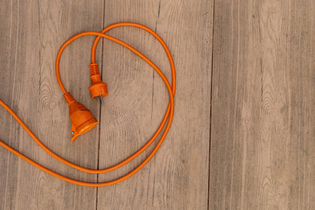 Electric extension cord and power connection in the garden power consumption