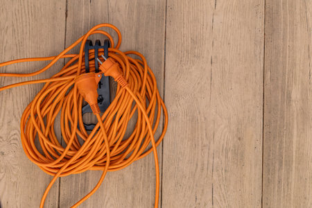 Electric extension cord and power connection in the garden power consumption