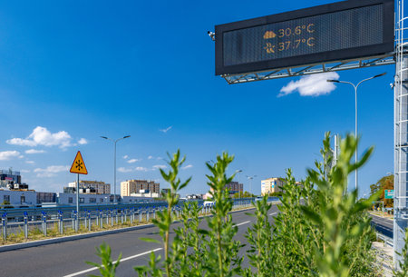 New viaduct in CzÄ™stochowa, intersection of Aleja Wojska Polskiego and Aleja Pokoju, European...