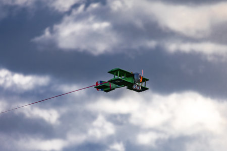 Display of aircraft models from World War II and World War I radio controlled military aircraft modelsの写真素材