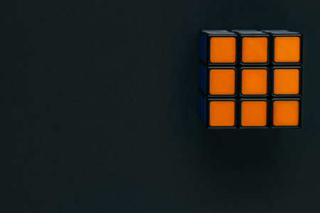 Colorful Rubik's Cube on a black background