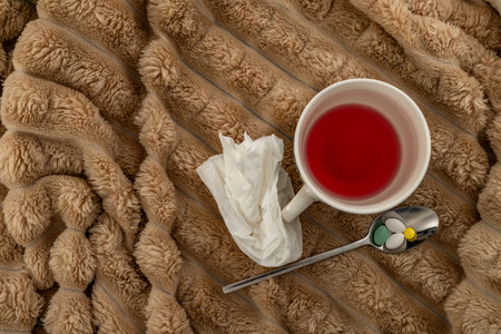 Water with raspberry juice in a cup: home remedy for colds, snotty tissues
