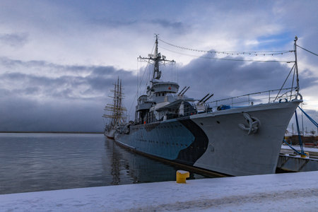 Gdynia, Poland, 01 January 2026, ORP Blyskawica is a Grom-class destroyer which served in the Polish...