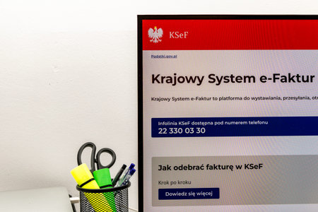 Login page for the new KSeF system, online invoicing system, from February 1, 2026, it is mandatory...