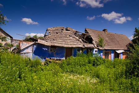 An old ruined country houseの写真素材