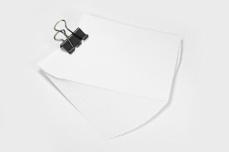 Foldback Clips on a white backgroundの写真素材