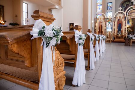 Wedding accessories of bride and groom in wedding dayの写真素材