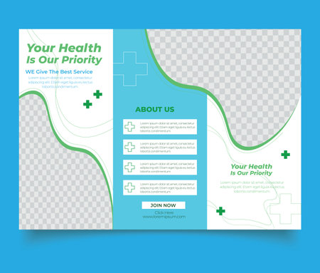 vector flat design medical brochureのイラスト素材