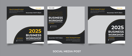 Business conference meeting social media post banner design templateのイラスト素材