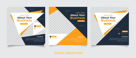 Creative business marketing banner for social media post templateのイラスト素材