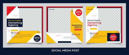 Creative business marketing banner for social media post templateのイラスト素材