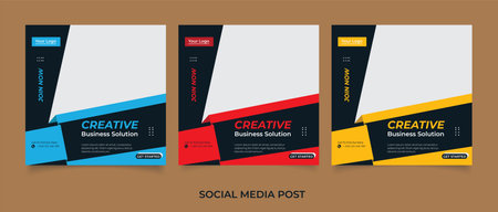 Digital marketing live webinar and corporate social media post templateのイラスト素材