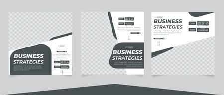 Business conference meeting social media post banner design templateのイラスト素材