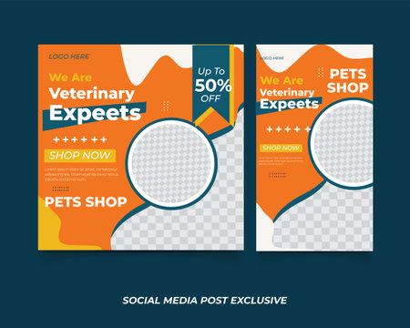 Set of Editable square banner template design for website and mobile websiteのイラスト素材