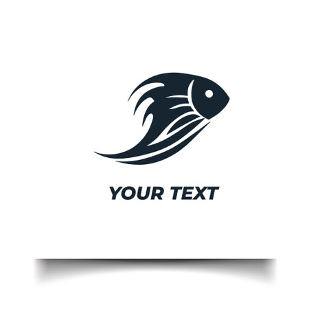 Fish logo icon. Vector illustration on white background. Isolated.のイラスト素材