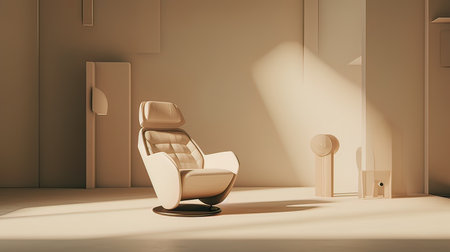 Modern interior with armchair. 3d render concept. Mock upの写真素材
