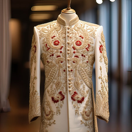 Wedding dress on a mannequin in the room.の写真素材