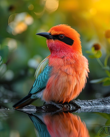 Red-bearded Bee-eater (Merops Apiaster)の写真素材