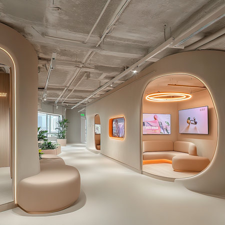 Interior of a modern office. 3D render. 3D illustrationの写真素材