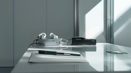 Interior of a modern office. 3d rendering mock up.の写真素材